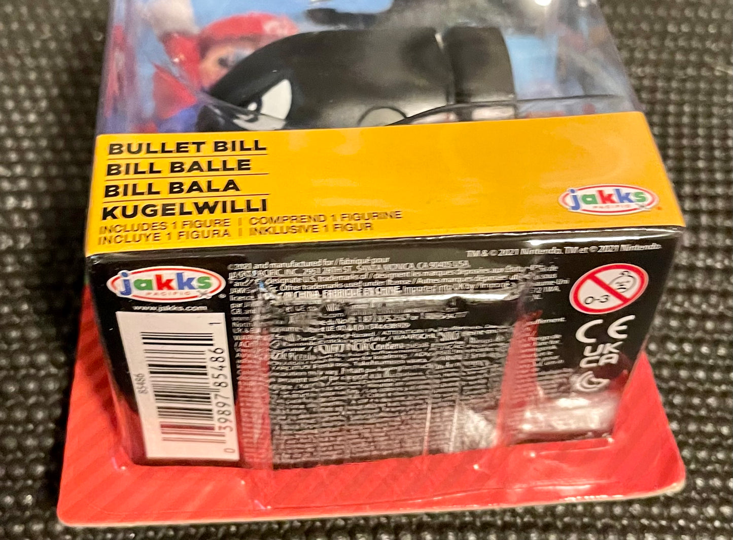 Super Mario Bullet Bill 2.5” Action Figure Jakks Pacific World of Nintendo