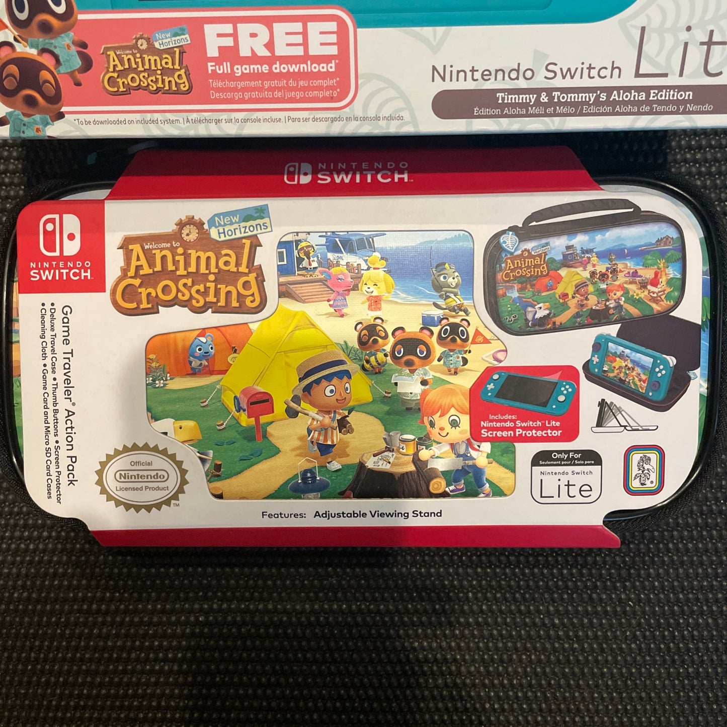 Nintendo Switch Lite Timmy & Tommy’s Aloha Edition Walmart Exclusive with Animal Crossing New Horizons Game & Carrying Case Included