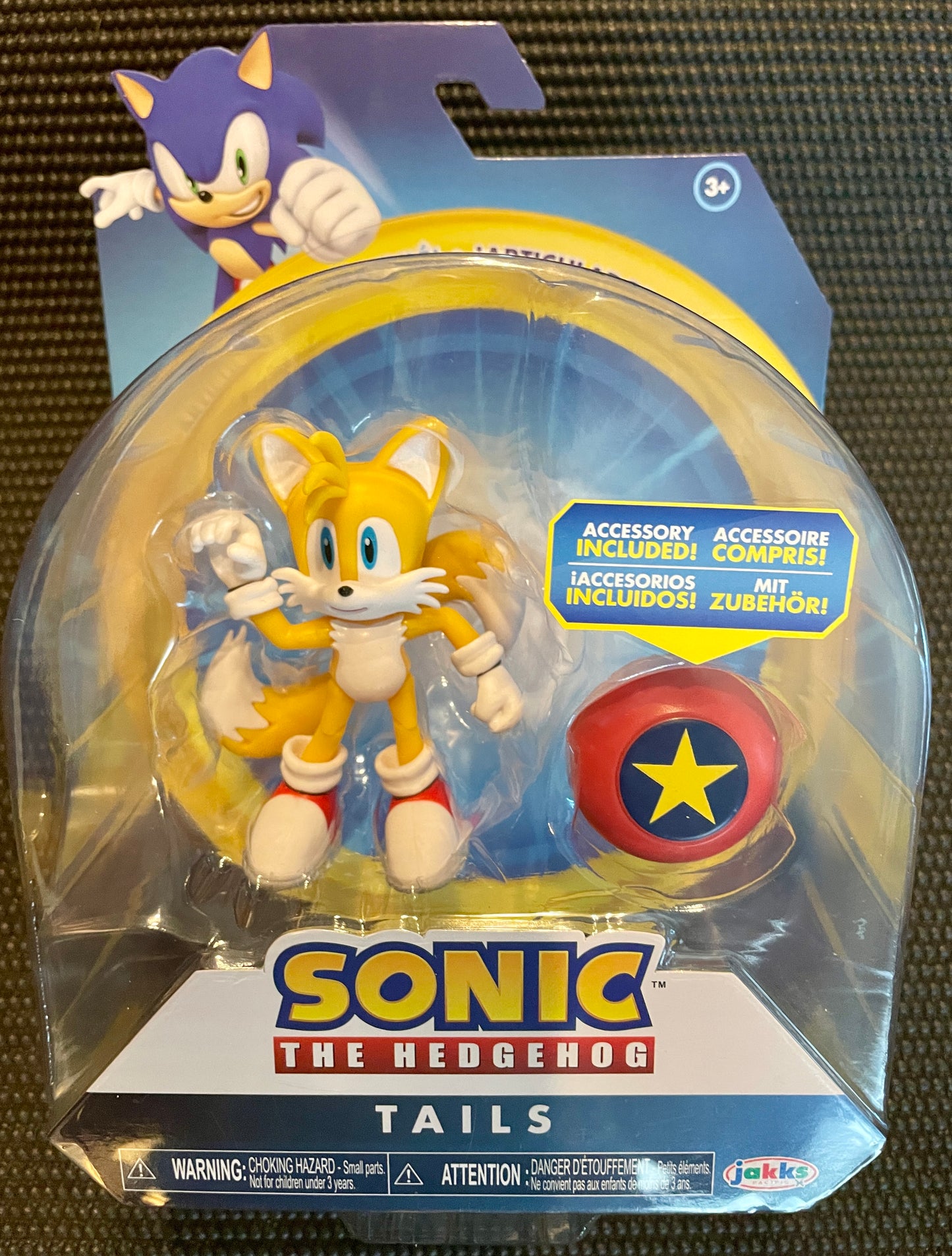 Sonic the Hedgehog Tails with Star Spring 4” Action Figure Jakks Pacific