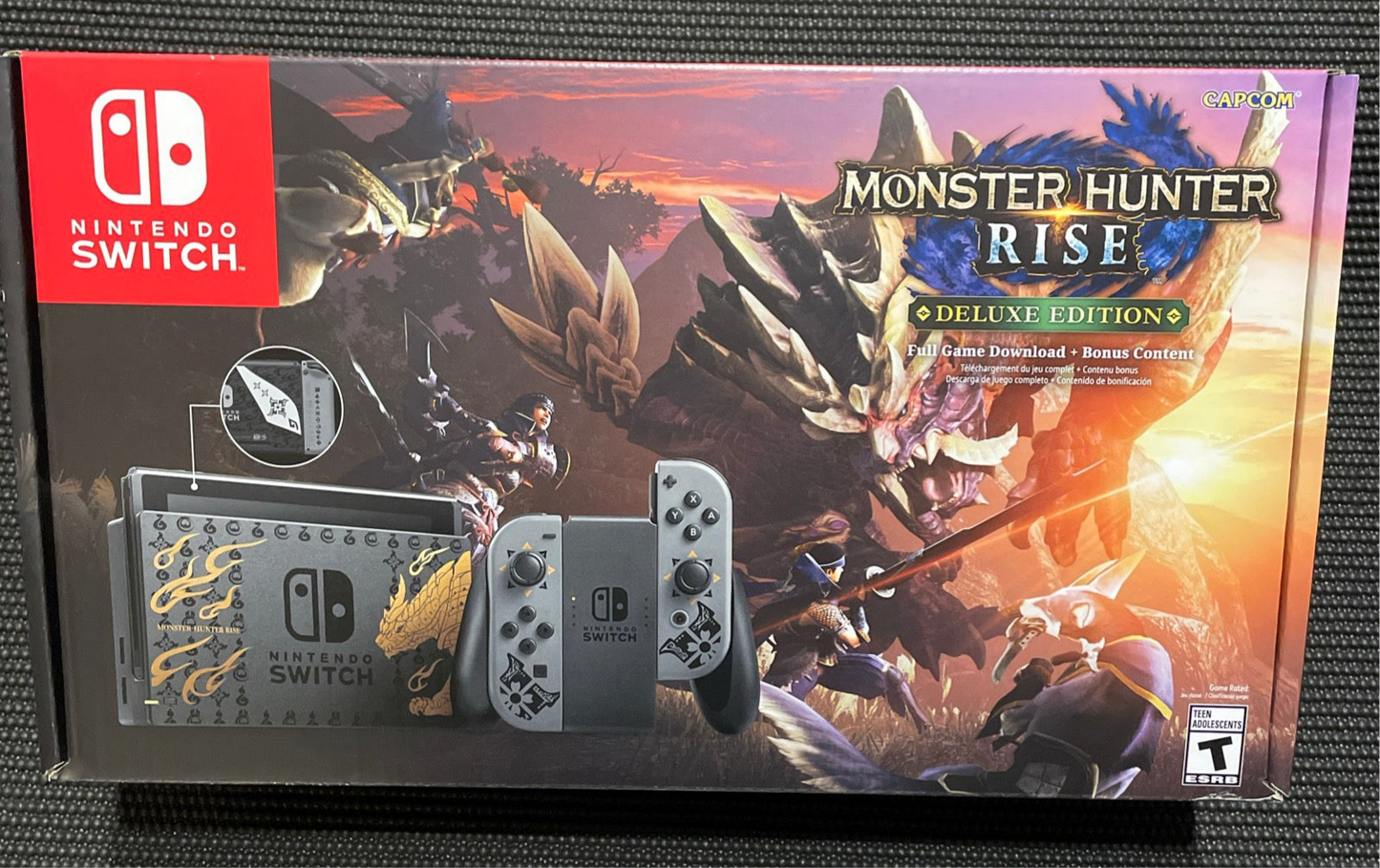 Nintendo Switch Monster Hunter Rise Deluxe Edition Console with Full Game Download *New - Retired - Rare*