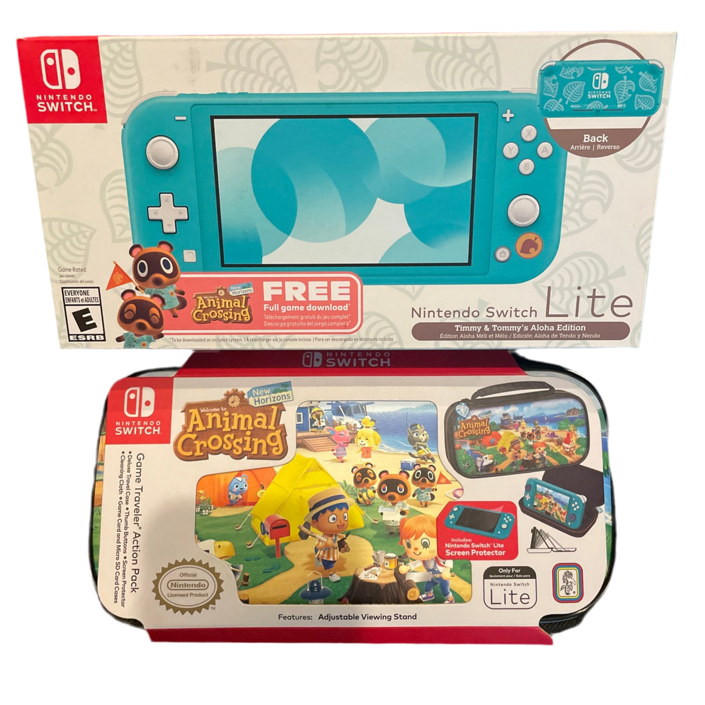 Nintendo Switch Lite Timmy & Tommy’s Aloha Edition Walmart Exclusive with Animal Crossing New Horizons Game & Carrying Case Included
