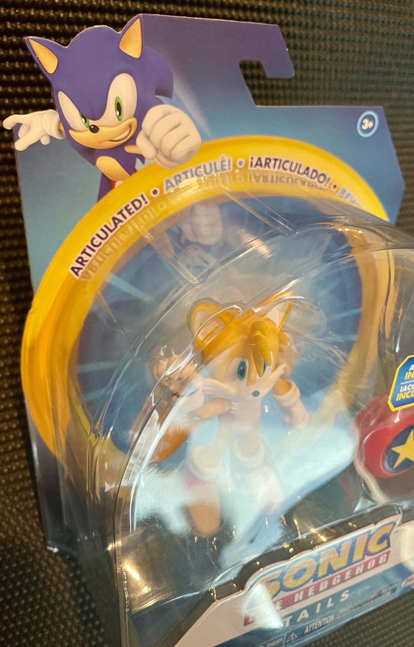 Sonic the Hedgehog Tails with Star Spring 4” Action Figure Jakks Pacific