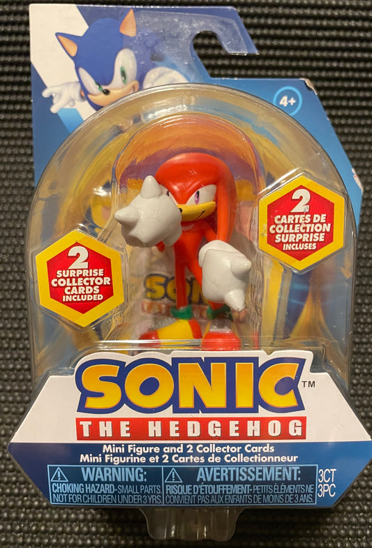 Sonic the Hedgehog Knuckles 2.5” Action Figure with 2 Surprise Collector Cards Jakks Pacific