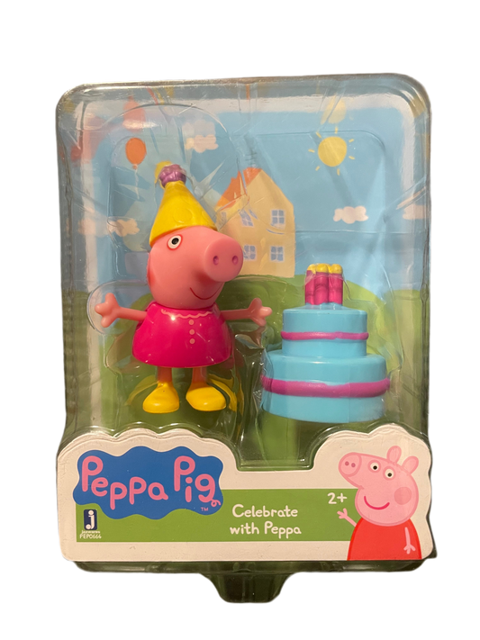 Peppa Pig Celebrate with Peppa Figure & Birthday Cake Accessory