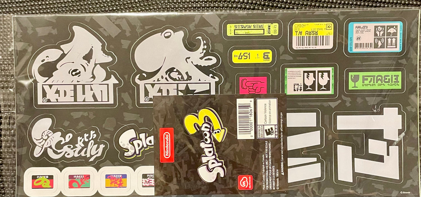 My Nintendo Rewards Splatoon 3 Graffiti Sticker Set