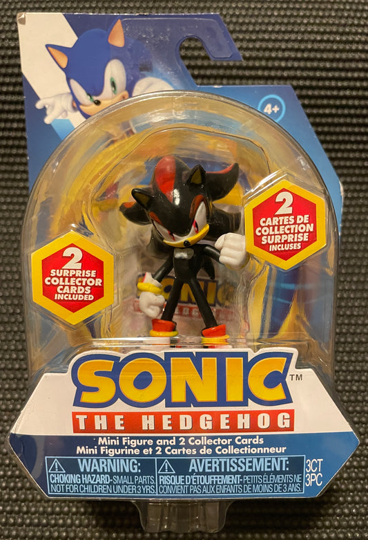 Sonic the Hedgehog Shadow 2.5” Action Figure with 2 Surprise Collector Cards
