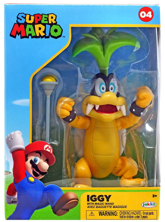 Super Mario Iggy with Magic Wand 4” Action Figure Jakks Pacific