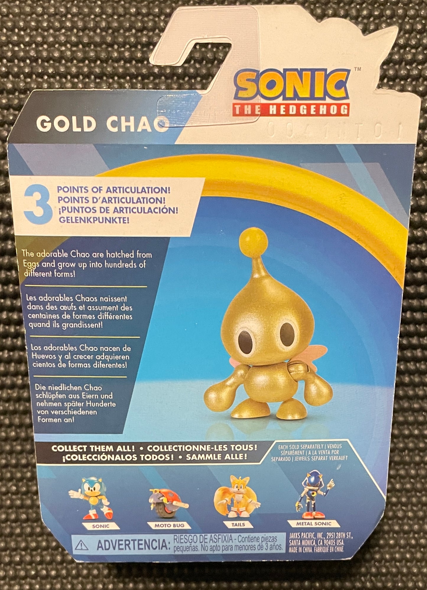 Sonic the Hedgehog Gold Chao 2.5” Action Figure Jakks Pacific