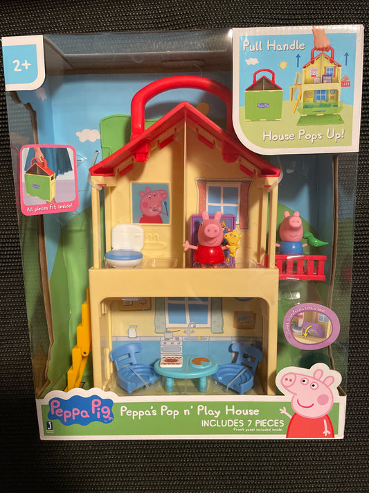 Peppa Pig Peppa’s Pop N’ Play House 7 Piece Portable Playset - Retired