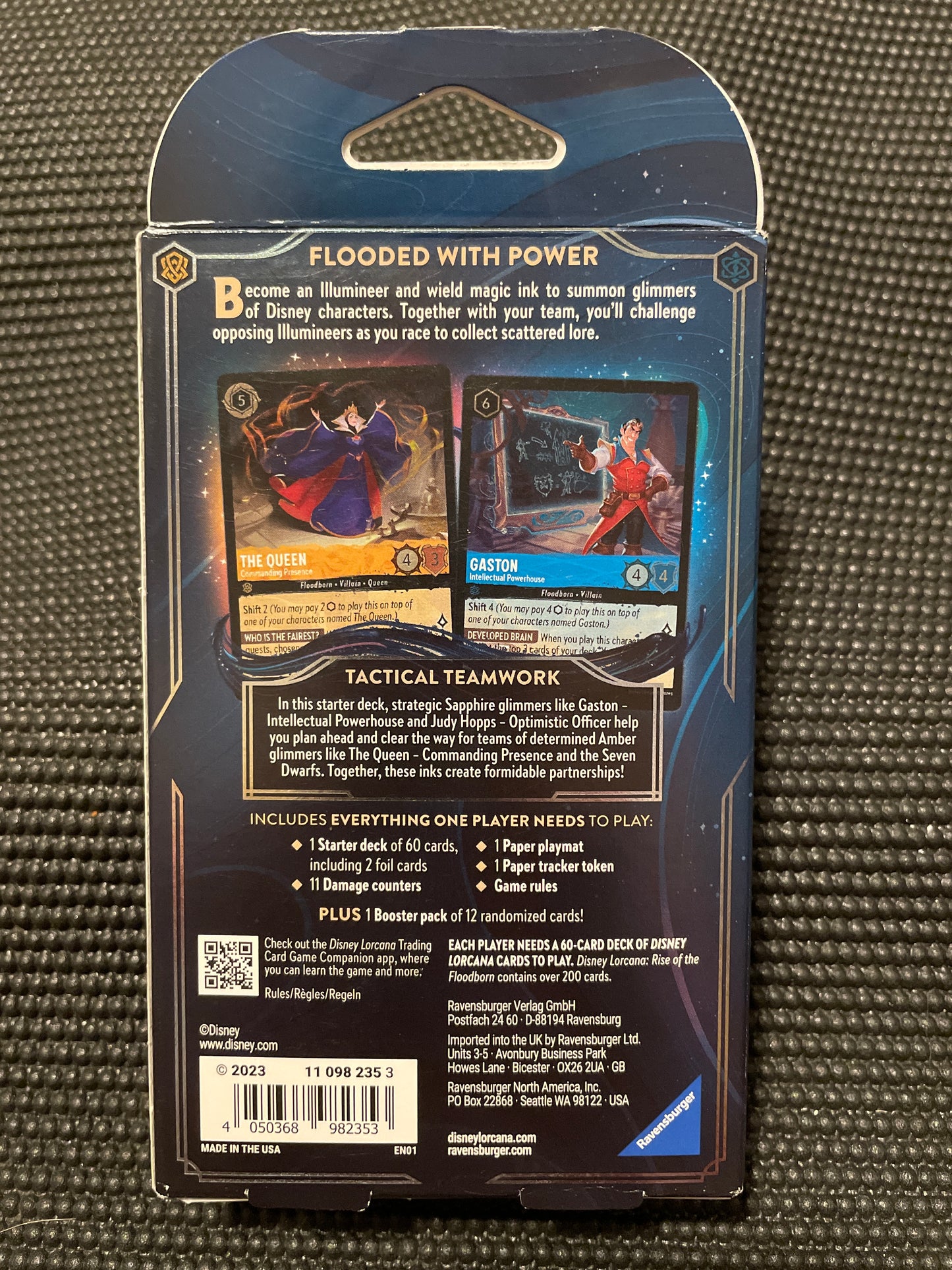 Disney Lorcana Trading Card Game Rise of the Floodborn Starter Deck Amber Sapphire Ravensburger