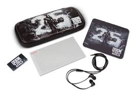 Nintendo Switch Doom 25 Travel Stealth Case Kit with Earbuds, Cleaning Cloth & Screen Protector Included