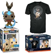Funko Pop Tees Avatar The Last Airbender Aang with Momo Glow #534 Walmart Size Extra Large XL