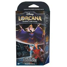 Disney Lorcana Trading Card Game Rise of the Floodborn Starter Deck Amber Sapphire Ravensburger