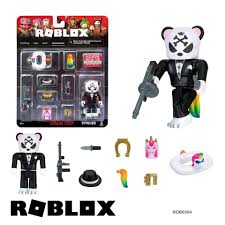 Roblox Avatar Shop Rare Complicated Unicorn Gangster Panda Figure + Exclusive Virtual Item